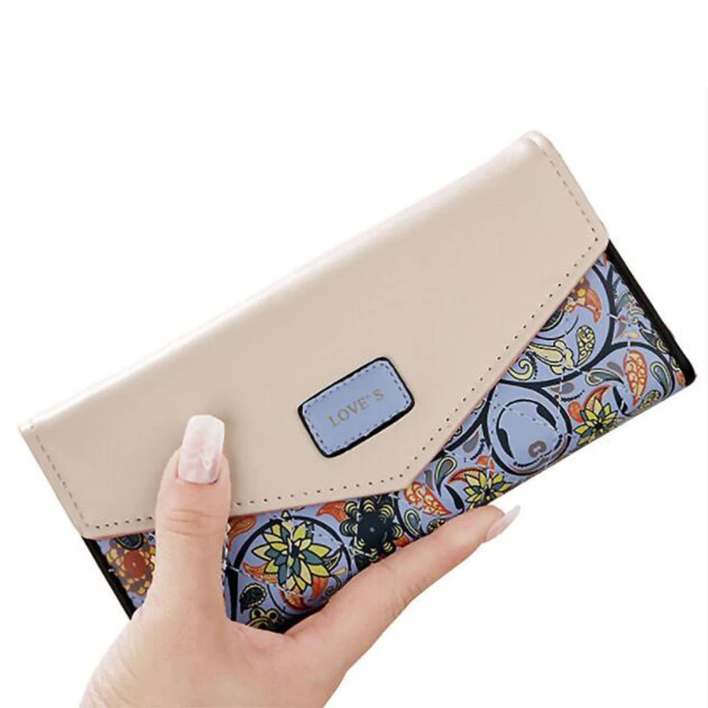

Long Purse Women wallet ladies dollar price PU leather bag printing wallets designer Long Clutch Women's Purse female LM4163mf