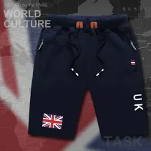 Великобритания Великобритании Мужские Пляжные шорты новые мужские бордшорты Флаг Тренировки молния карман пот Бодибилдинг