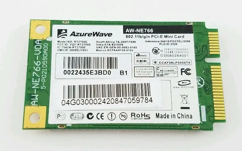 Беспроводная карта адаптера для AzureWave AW-NE766 Ralink RT2700E Mini PCI-e 300 Мбит/с 802.11b/g/n Беспроводная WLAN WiFi карта