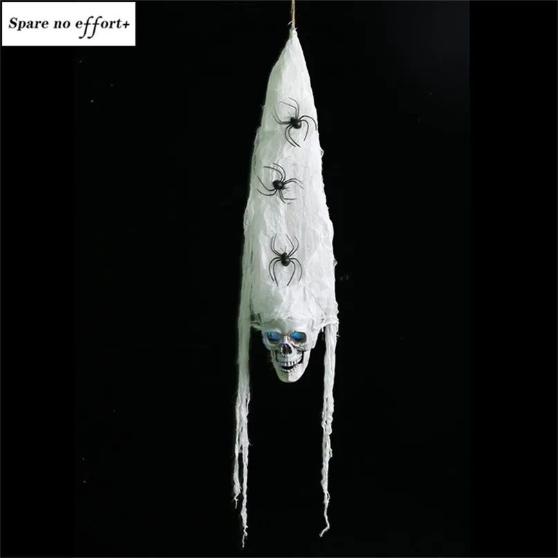 

Electric Hanging Ghost Decor Scary Eyes Glowing Make Horor Sound Halloween Creepy Decoration Props Ghost Ornaments Haunted Doll