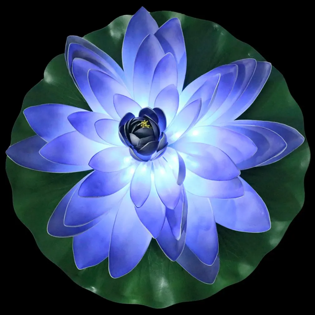 ICOCO Solar Power 24 LED Lotus Flower Lamp Waterproof