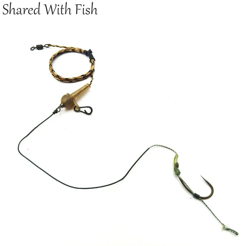 

1Set/Bag Carp Fishing core line Wih Hook Shared With Fishing rig terminal tackle/chod rig Hair Rig