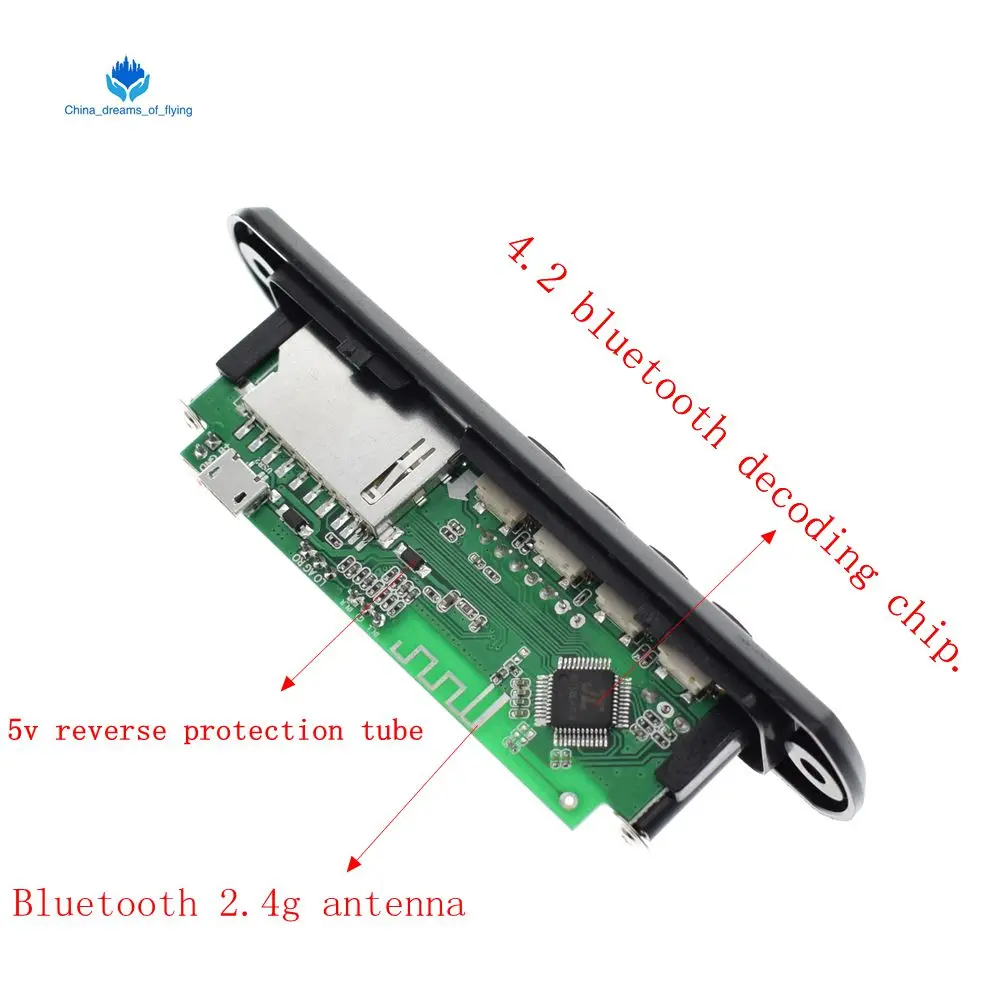 Плата декодирования Bluetooth MP3 модуль со слотом для sd карты USB FM пульт
