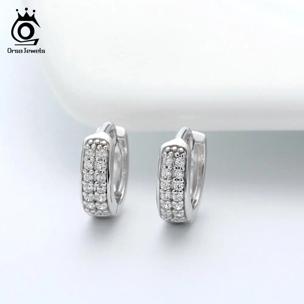 ORSA JEWELS серебряные серьги кольца для женщин круглые сережки из стерлингового