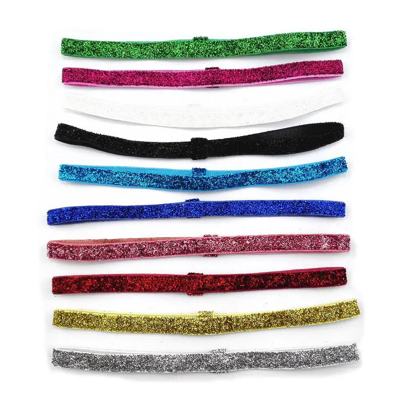 Little girls Skinny Glittering Headbands Wholesale Set of 20 Frilly