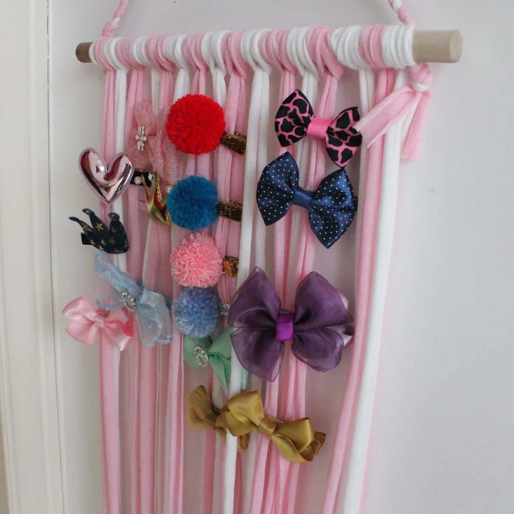 

1PC Girls' Hair Bows Storage Belt Barrette Hairband Organizer Kids Rainbow Color Hair Clips Hair Holder DIY Home Decoration