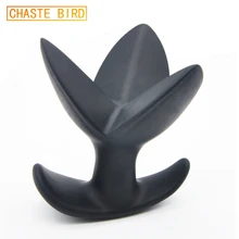 Pássaro casto macio silicone v porto anal plug brinquedos eróticos, abertura butt plug anal espéculo massagem próstata brinquedos sexuais a313