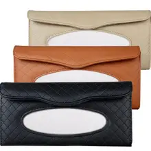 Автомобильный солнцезащитный козырек полиуретановая кожа коробка авто клип держатель бумажные салфетки, аксессуары