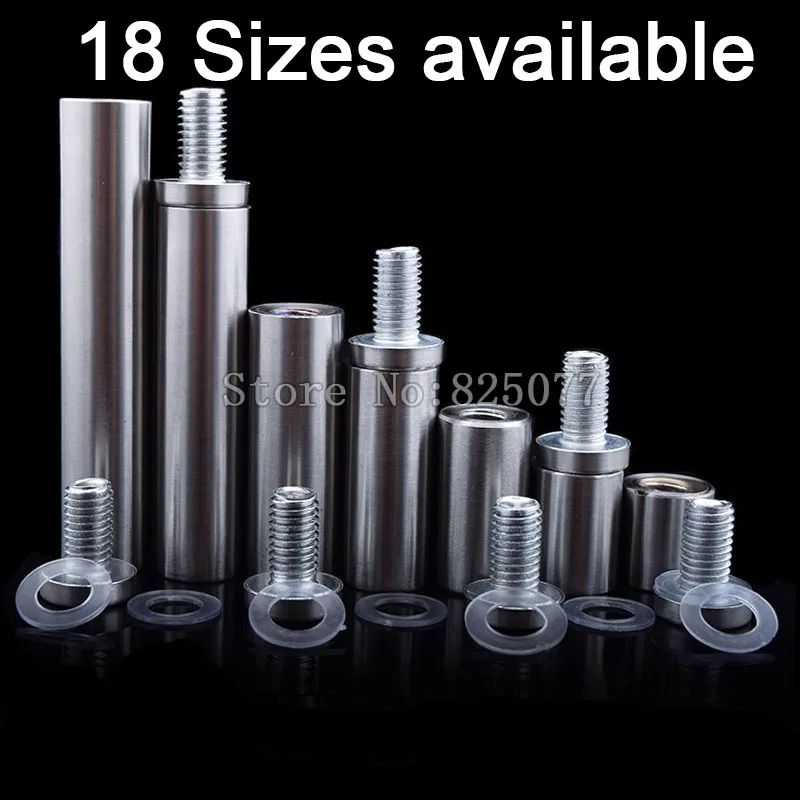 200PCS DHL 18Sizes Stainless Steel Acrylic Decoration Advertisement