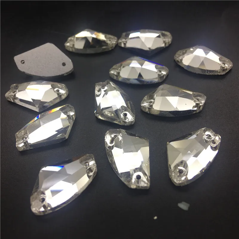 Topstone Crystal Clear Galactic AX пришивные стразы плоские стеклянные кристаллы 5x10 9x14 12x19 мм пришивные камни для костюмированной одежды