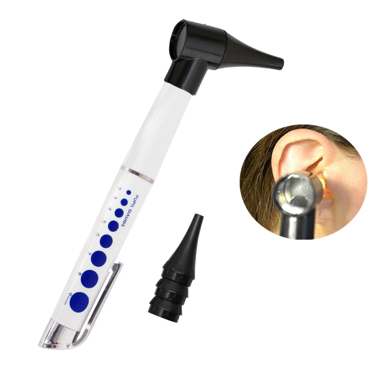 

Medical Otoscope Ophthalmoscope Penlight Magnifying Pen Earpick Flashlight Ear Magnifier Ear Cleaner Set Clinical Diagnostic