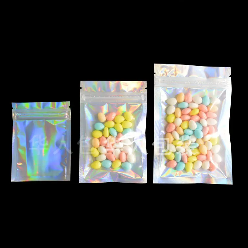 

20pcs/lot Glitter Heat Seal Aluminum Foil Ziplock Bags Flat Zip Lock Retail Package Bag Plastic Foil Zip Bags