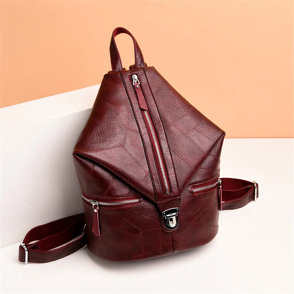 alta qualidade jovens mochilas de couro para