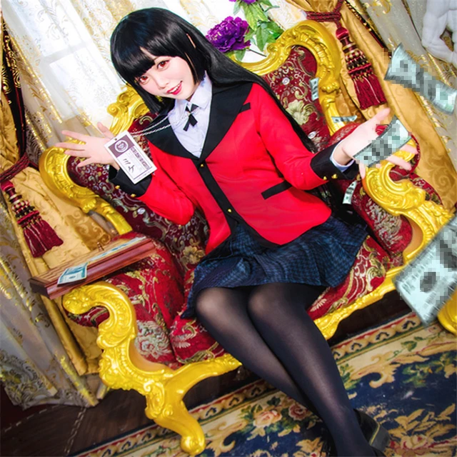 Anime Kakegurui Yumeko Jabami Costumes 6pcs/set 