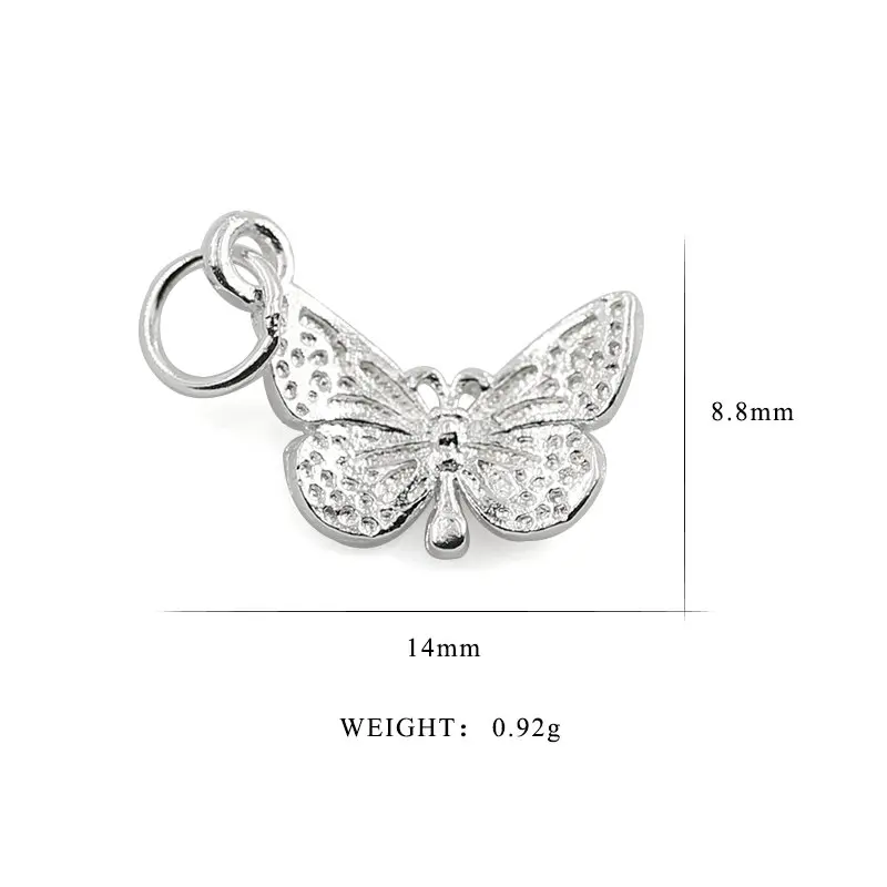 1 шт. женский кулон в виде бабочки из серебра 925 пробы|pendants for bracelets|silver pendant