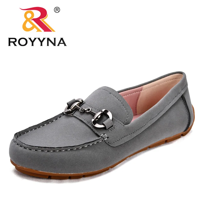 

ROYYNA New Popular Style Women Boat Shoes Synthetic Female Casual Shoes Slip-On Leisure Shoes Round Toe Lady Loafers Shoes Flats