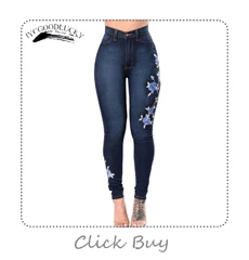 Sexy полосой синие джинсы Для женщин брюки карман на молнии джинсовые штаны Повседневное Streetwaer осенние штаны Штаны с высокой посадкой