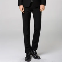 Чистого цвета мужские женские Костюмные брюки цвет: черный, синий серый цвет красного вина штаны Размеры 28, 29, 30, 31, 32, 33, 34, 36, Бизнес Повседневное Для мужчин брюки