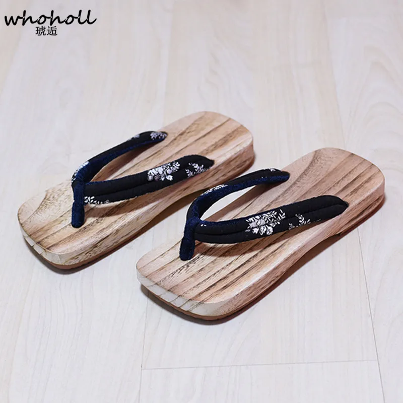 

WHOHOLL Original Geta Japanese Clogs Men Women Lovers Cosplay Costumes Clogs Slippers Wooden Geta Flip-flops for Couples Slides
