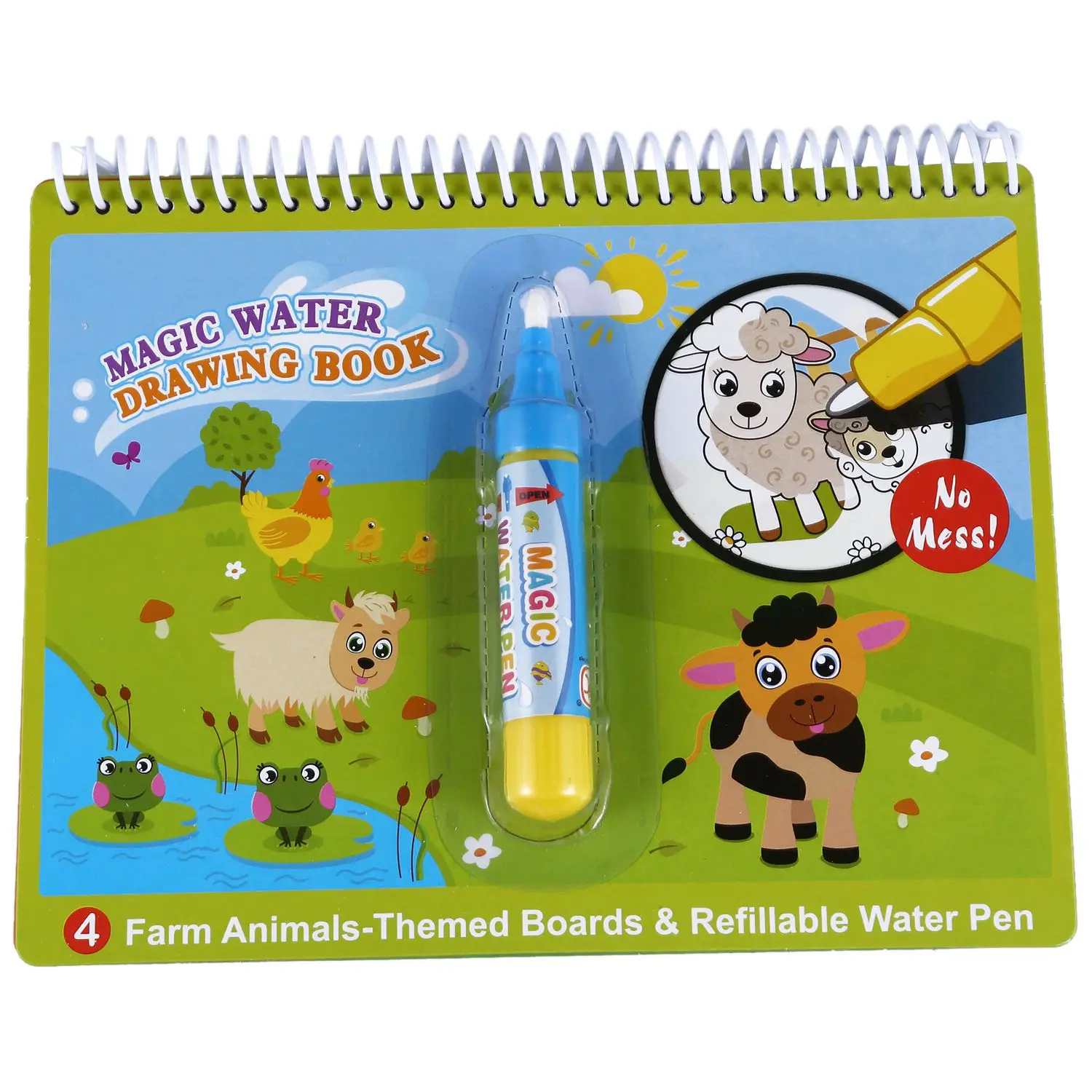 

COOLPLAY Magic Water Drawing Book Coloring Book Doodle with Magic Pen Painting Drawing Board For Kids Toys Toy Birthday Gift d