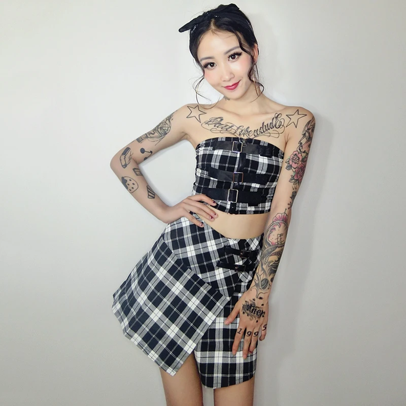 

Slim Dance Costume Women Printing Dj Rave Outfit Nightclub Dancer Performance Clothes Pole Dance Clothing Ds Gogo Wear DC2140