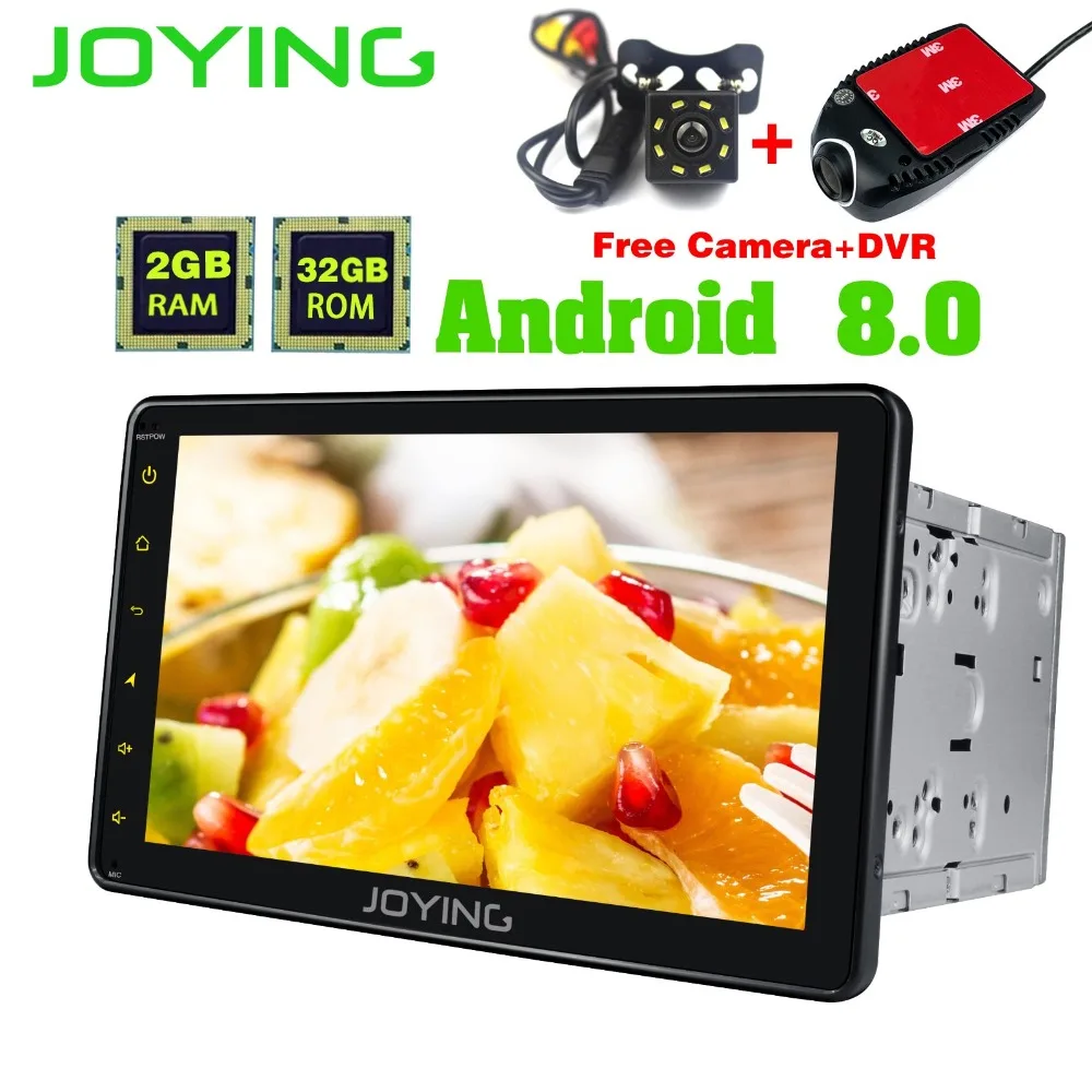 

JOYING 8" Double 2 Din Universal Head Unit Android Car Radio Stereo Audio GPS Navigation Tape Recorder Player Support Cam Dash