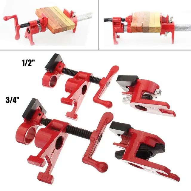 1/2'' 3/4'' Inch Heavy Duty Wood Gluing Pipe Clamp Woodworking Glue