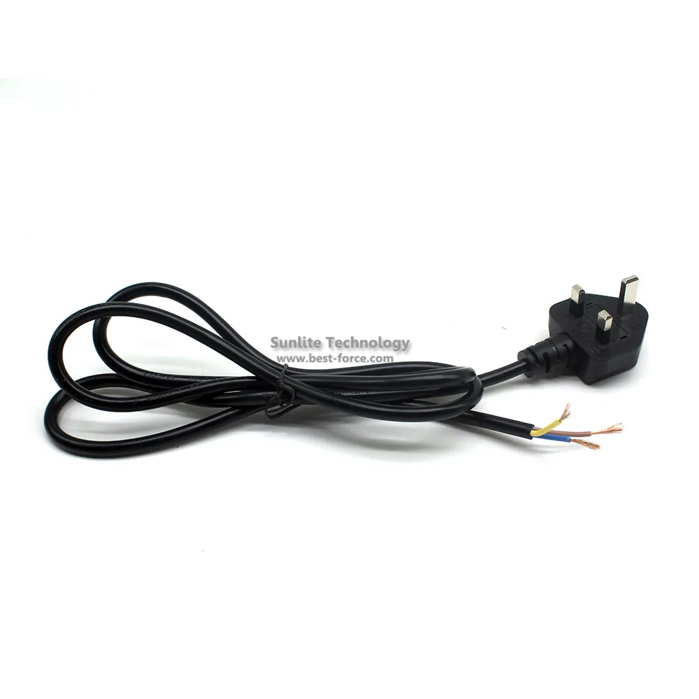 Электрический провод кабель питания вилка стандарта Великобритании с 1,5 м 1,8 м 250 в 18 16AWG и 3pin стандартный разъем шнур питания провод кабель электрик