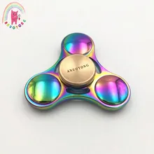 Трехслойный гироскоп ручной Спиннер красочный Tri-spinner Спиннер игрушка Металл EDC Спиннер металл для аутизма и игрушка для детей с СДВГ