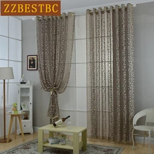  Modern simple luxury lace jacquard screens for Living Room Customizable tulle curtains for Bedroom Voile Curtain for kitchen 