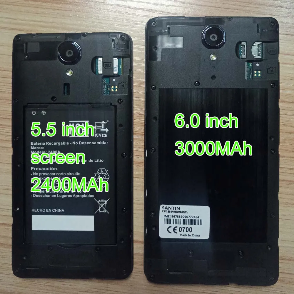 2400 мАч/3000 мАч 6 0 &quot/5 5&quot HD SANTIN M4 55/M4 телефон MTK6735 4G LTE смартфон четырехъядерный Android 8