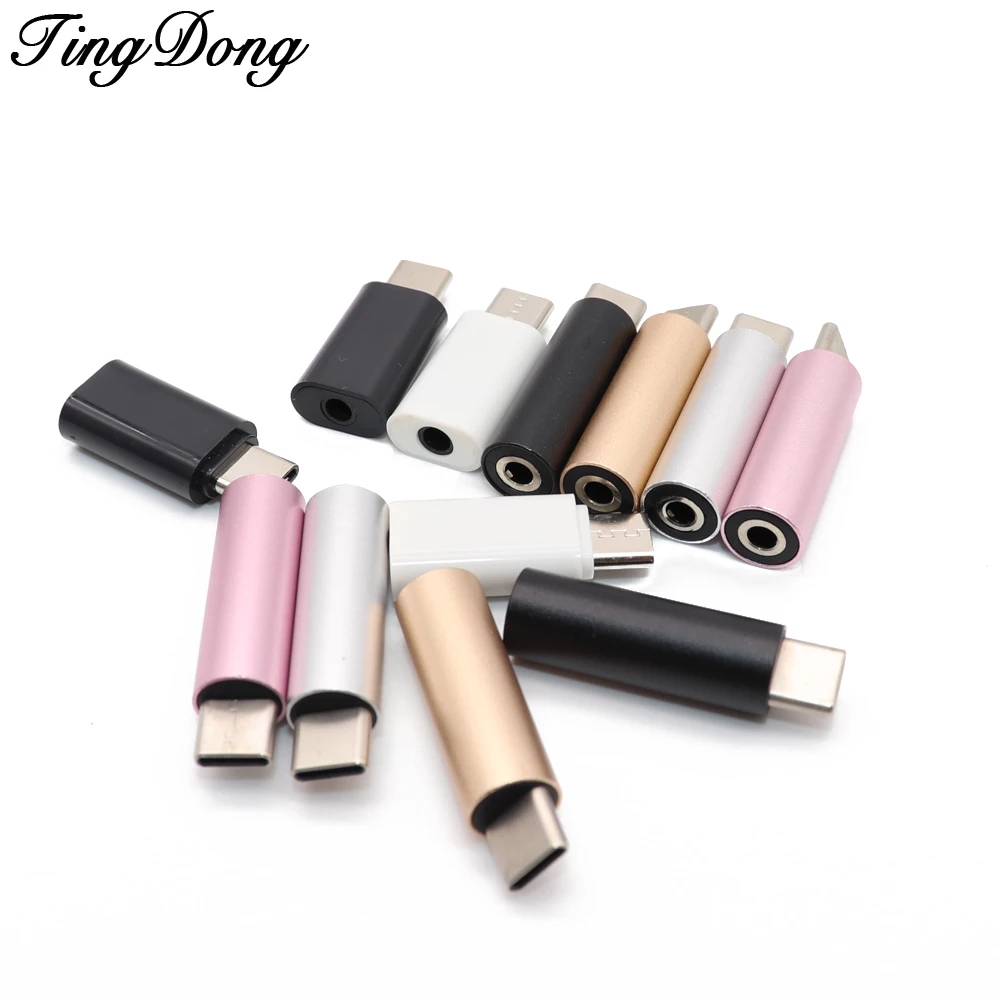 TingDong type C USB C до 3,5 мм аудио адаптер для внешнего микрофона для 3,5 мм гнездо для подключения наушников микрофонный адаптер USB-C