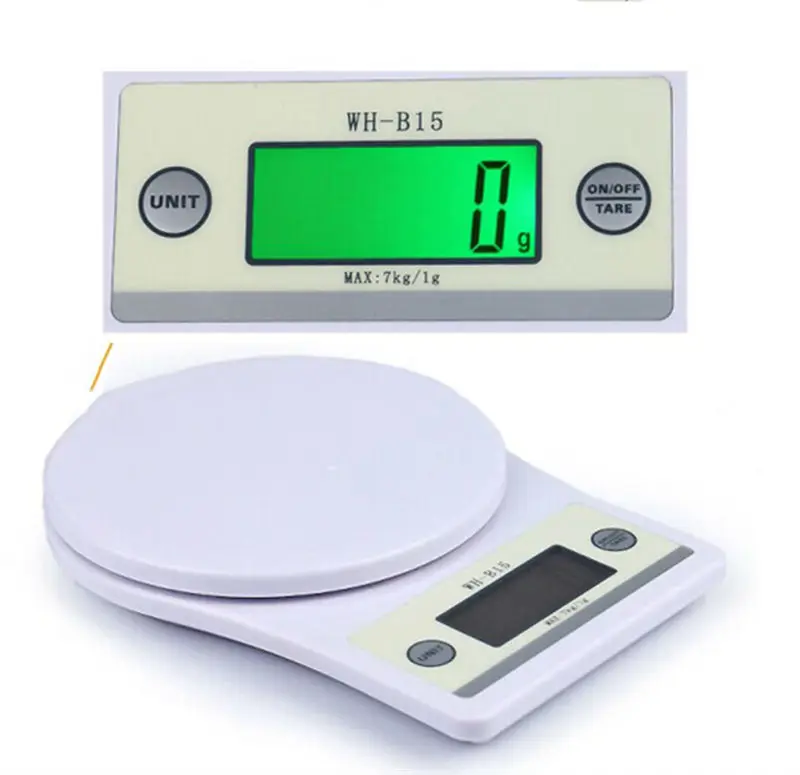 7000g Lcd Mini Electronic Kitchen Scale 7kg 1g Precision Digital