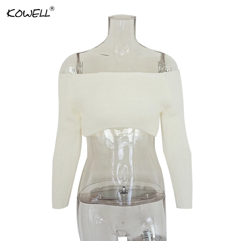 Hot Sale Off Shoulder Knitted Sexy Sweater Women Autumn Long Sleeve Cotton Women Pullovers and Sweaters Casual Crop Top Women Hot Sale Off Shoulder Knitted Sexy Sweater Women Autumn Long Sleeve Cotton Women Pullovers and Sweaters Casual Crop Top Women