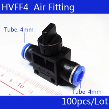 

HIGH QUALITY HVFF4 100PCS Pneumatic Flow Control Valve;Hose to Hose Connector;4mm Tube* 4mm Tube;All size available