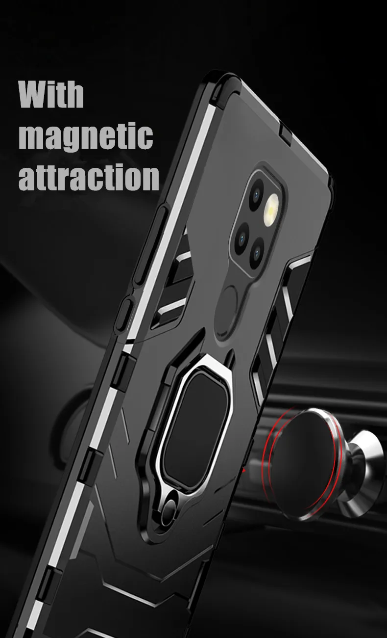 1000 шт. чехол для телефона с кольцом на палец для huawei mate 20 Pro Lie 20X10 9 Nova 4 4E 3 3i Магнитный чехол s противоударный защитный чехол
