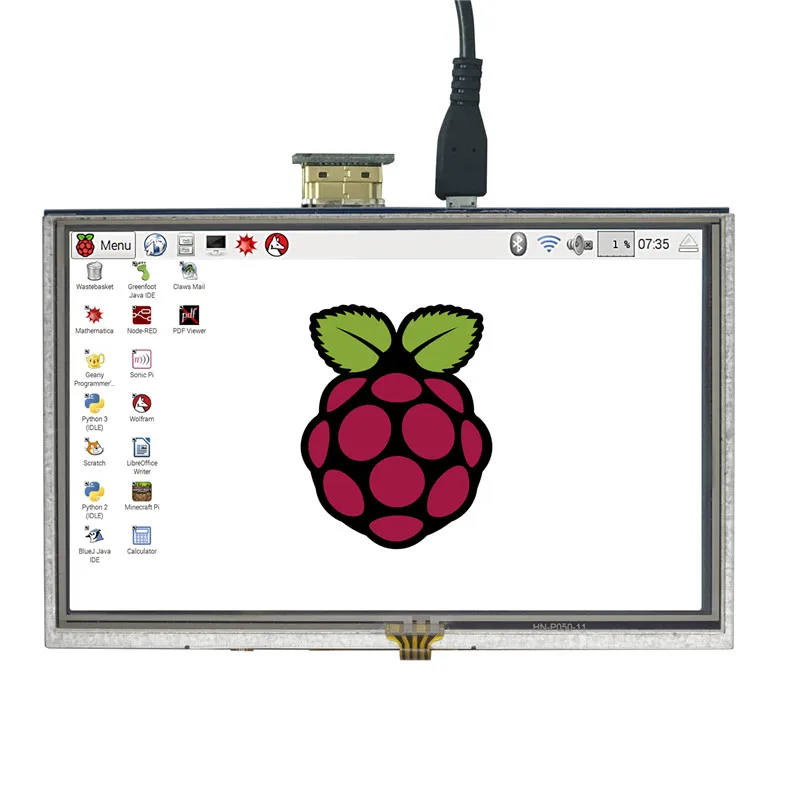 Sunfower " HD TFT lcd сенсорный экран монитор Дисплей HDMI 800*480 для Raspberry Pi 3,2 Модель B и Raspberry Pi 1 Модель B