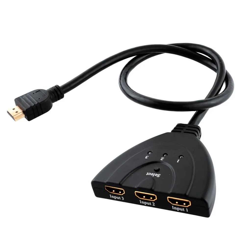 HDMI 3 in 1 Out Pigtail Adapter HDMI Switch Extender Switcher Splitter