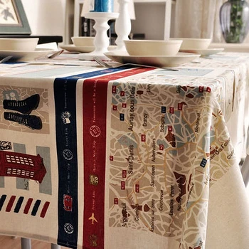 

National wind explosion models cotton linen tablecloths Mediterranean table cloth tablecloth Table Covers for Wedding Party Home