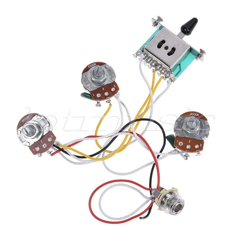 Black 3 Way Toggle Switch 500K with Coil Tap Set of 2 Kmise Two Humbucker Guitar Wiring Harness Black 3 Way Toggle Switch 500K with Coil Tap Set of 2 Kmise Two Humbucker Guitar Wiring Harness