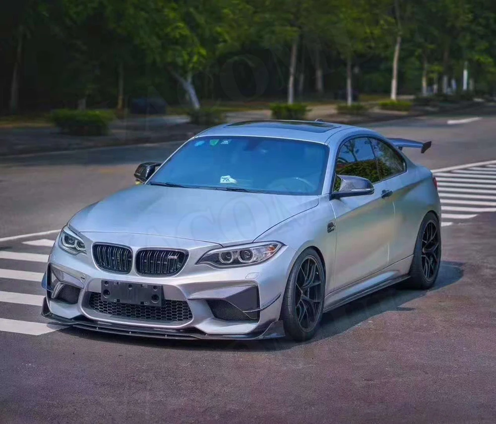 2 серии углеродного волокна передний бампер спойлер для BMW F87 M2 2015 2018 BP стиль