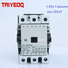 CJX1-63A contattore di CA CJX1-63/22 3TF47 Elettrico contattore magnetico 3 Poli Motore contactores 24V 220V 380V 2NO + 2NC