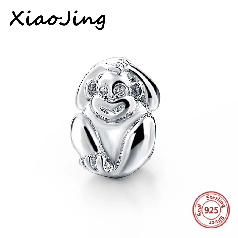 

Fits Pandora Charms Bracelet 925 Sterling Silver Bead monkey European Charm DIY Jewelry Findings