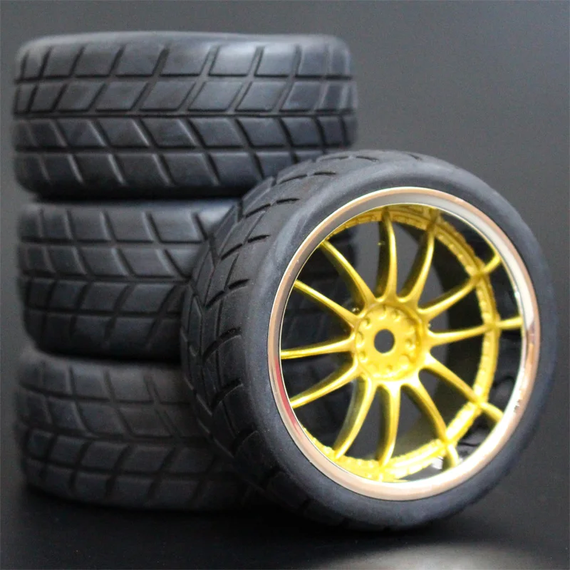 4pcs 1/10 On-Road Car Tires 26*64MM Plastic Wheel Rim Rubber Tyre 9003 for HSP Tamiya HPI Kyosho Sakura 94122 94123 D3 D4 tt02 | Игрушки и
