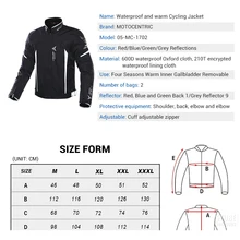 Men Motorcycle Jacket  Moto Jacket Body Armor Waterproof Riding Racing