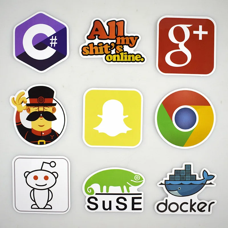 50pcs Programming Language Sticker Java Html APP Software Program for DIY Laptop Luggage Phone Moto Car Bike