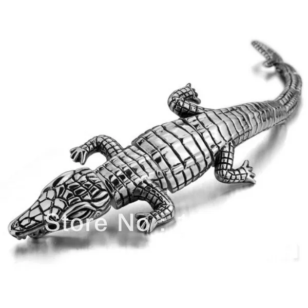 Готический стиль 316L браслет из нержавеющей стали, цепь, высокое качество, модные мужские байкерские литье ювелирных изделий, животных крокодила