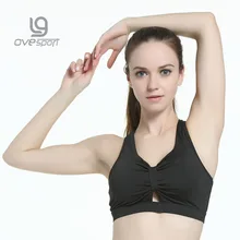 Ovesport спереди полые Для женщин спортивные Бюстгальтеры для женщин Фитнес противоударный тренировки спортивный бюстгальтер Мягкий Бесшовные тренажерный зал Йога Топы корректирующие Женские Спортивная