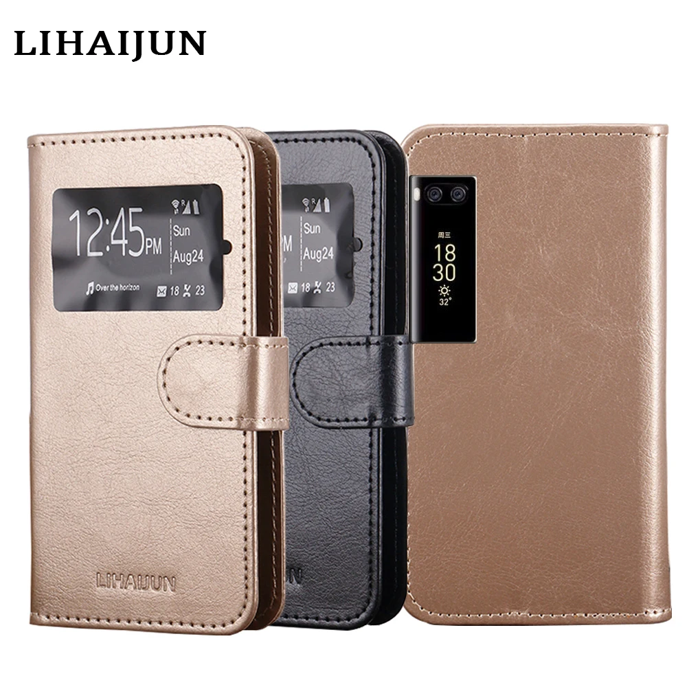 

Original LIHAIJUN view window PU Leather case for meizu Pro 7 6 plus Cover for Meizu m3 m5 m6 note 3 5 6 E2 E3 M6T M5C M5S case