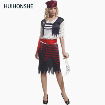 

New Women Girls Pirates Jack Sparrow Cosplay Costume Masquerade Pirates Costumes Carnival Birthday Female Party Supplies